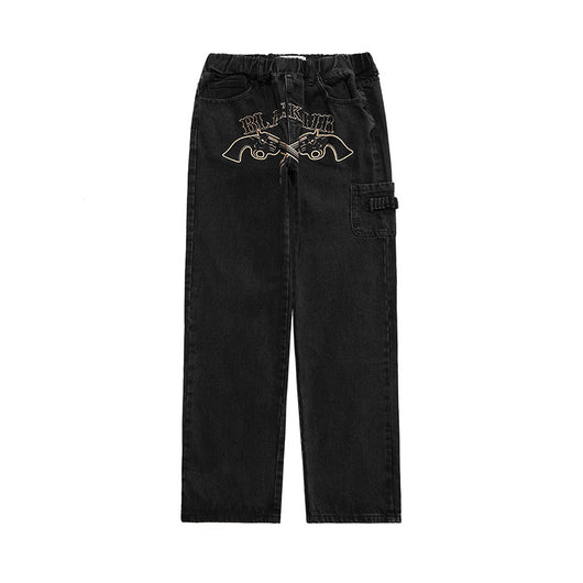 Pantalones Vaqueros Bordados Estilo Oeste para Hombre - Image 4