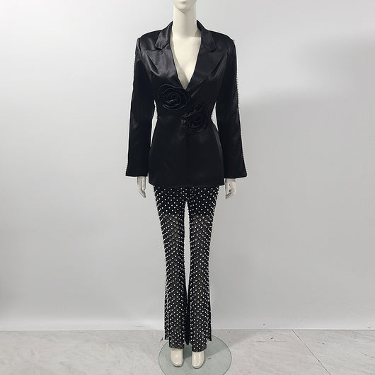 Conjunto de Dos Piezas con Lentejuelas Perladas y Gasa - Image 16