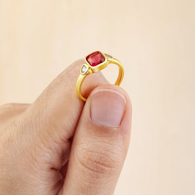Anillo de Corazón con Diamantes Micro Pavé para Mujer - Image 3