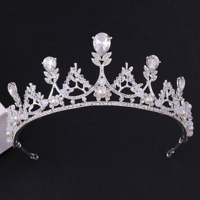 Juego de Corona y Aretes Nupcial Estilo Coreano - Image 7