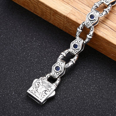 Pulsera de Plata Esterlina 925 con Patrón en Relieve para Hombre - Image 9