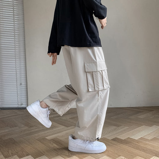 Pantalones Deportivos Casuales Holgados de Pierna Ancha para Hombre - Image 9
