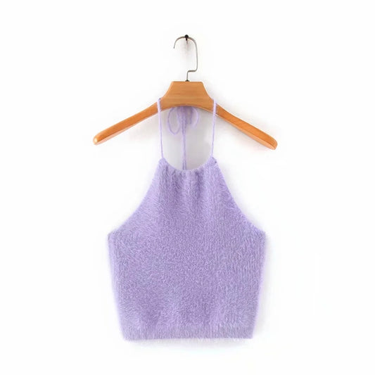 Blusa Halter Cuello Cruzado Versátil para Mujer