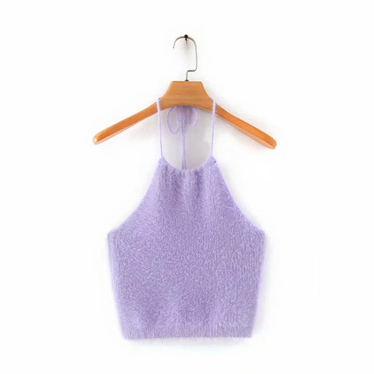Blusa Halter Cuello Cruzado Versátil para Mujer