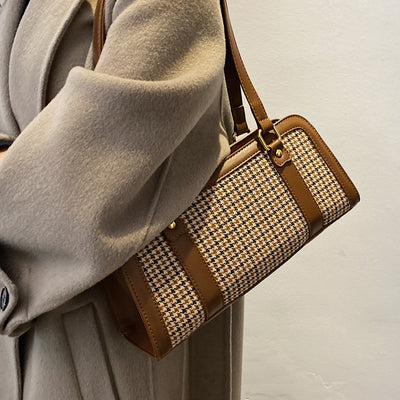 Bolso Axilar Pied de Poule Asimétrico para Mujer - Image 2