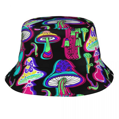 Gorra Pescador Hongos Psicodélicos Efecto Espejo - Image 2