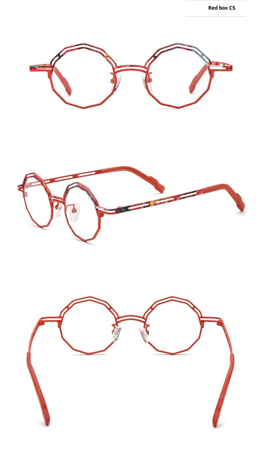 Armazón de Gafas Multimaterial Ultraligero en Titanio Puro para Miopía - Image 17