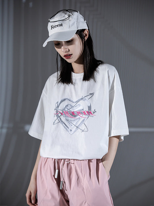 Playera Suelta con Estampa Love Metal para Parejas - Image 2