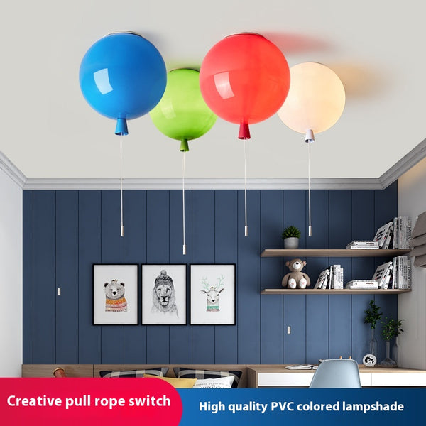 Lámpara de Techo Infantil con Globos Coloridos - Diseño Minimalista Moderno