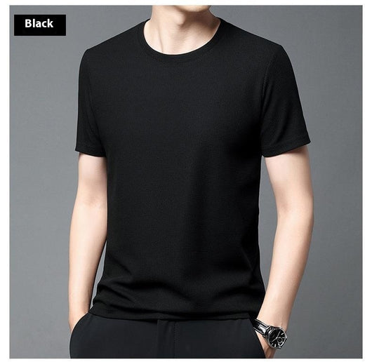 Playera Holgada de Cuello Redondo con Textura Waffle para Hombre - Image 27