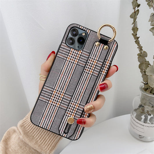 Funda para Teléfono Retro a Cuadros con Correa de Muñeca - Image 2