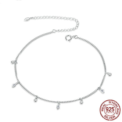 Pulsera de Tobillo de Plata con Borlas - Diseño Minimalista - Image 4