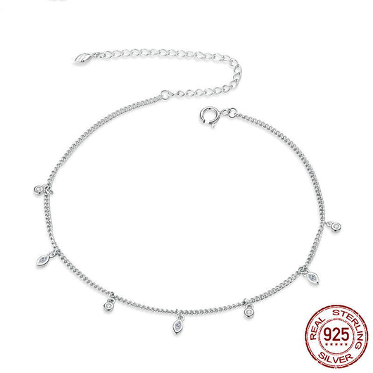 Pulsera de Tobillo de Plata con Borlas - Diseño Minimalista - Image 4