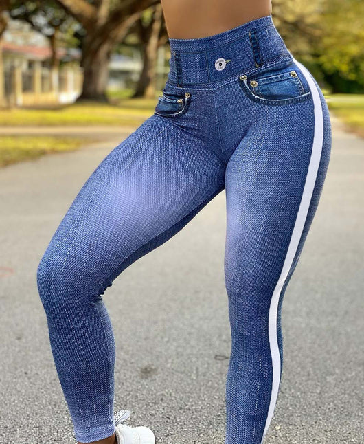 Pantalones Yoga Denim Ajustados de Secado Rápido para Mujer - Image 2