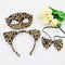 Conjunto de Máscara Media Cara y Diadema Estampado Leopardo para Halloween