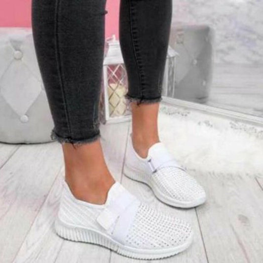 Zapatillas Deportivas Casuales Talla Grande con Detalles en Strass