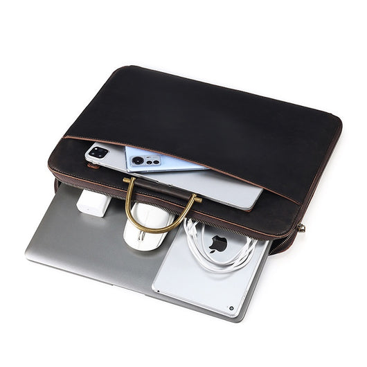 Maletín Ejecutivo de Cuero Crazy Horse para Hombre - Bolsa Portacomputadora - Image 5