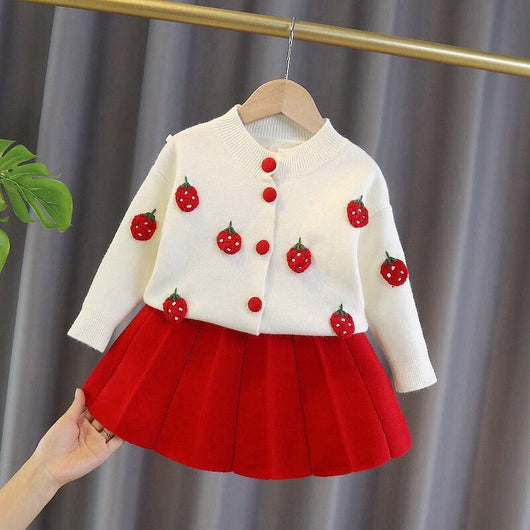 Conjunto de Dos Piezas: Cardigan Girasol y Falda a Juego - Image 3
