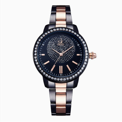 Reloj de Pulsera Shengke para Mujer - Cuarzo Lujo con Cristales - Image 7
