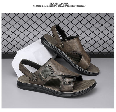 Sandalias de Cuero para Hombre con Suela Gruesa Antideslizante - Image 13
