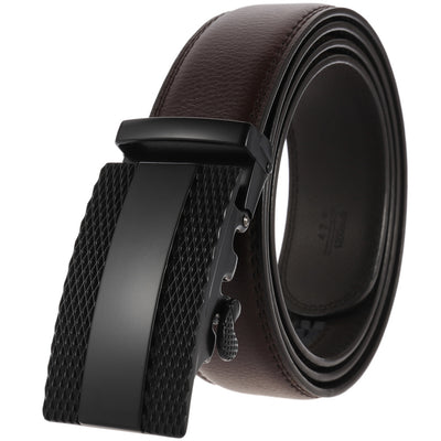Cinturón de Cuero para Hombre con Hebilla Automática Ajustable - Image 4