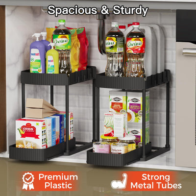Organizador de Cocina Curvo de Doble Capa - Mueble Multiusos de Almacenamiento - Image 30