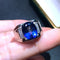 Men's Natural Tanzanite Topaz Ring Platinum