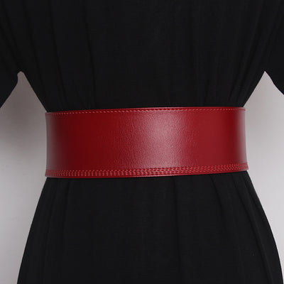 Cinturón de Cuero Grabado con Hebilla Japonesa Irregular para Mujer - Image 19