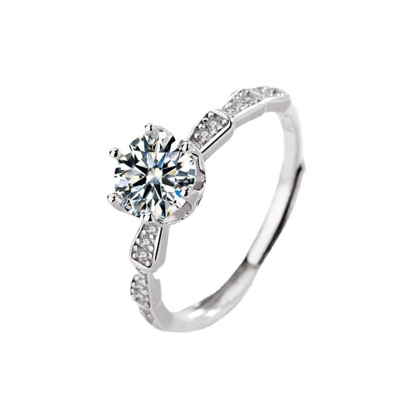 Anillo de Diamante Mozan para Parejas - 1 Quilate
