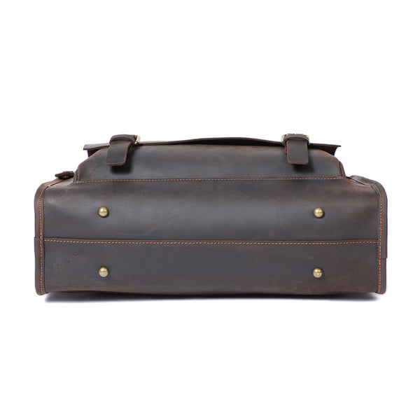 Bolso Bandolera de Cuero Genuino Estilo Retro - Gran Capacidad