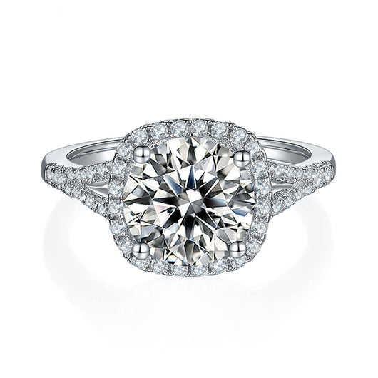 Anillo de Moissanita con Baño de Oro Blanco para Mujer - Image 9