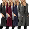 Cardigan Largo de Manga Larga Simple para Mujer