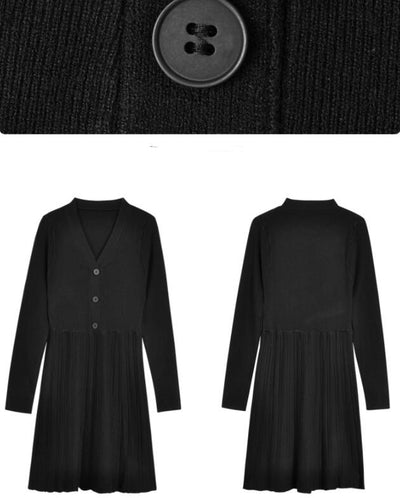 Vestido Suéter de Punto Estilo Francés para Otoño e Invierno para Mujer - Image 13
