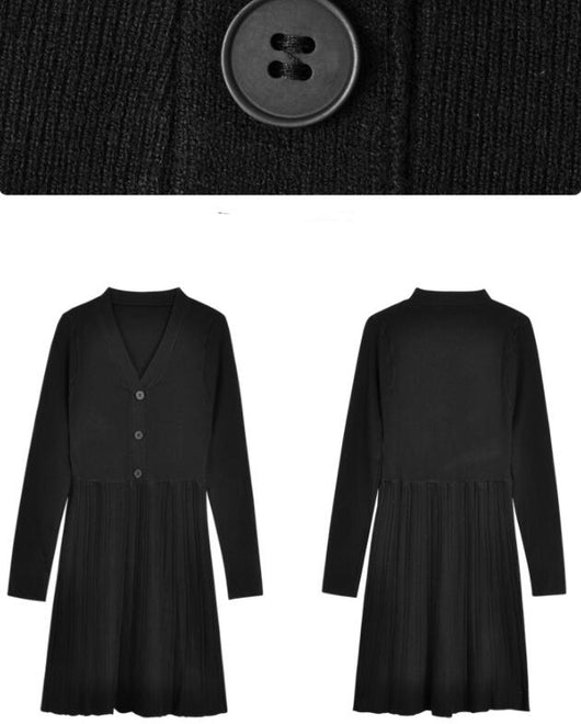 Vestido Suéter de Punto Estilo Francés para Otoño e Invierno para Mujer - Image 13