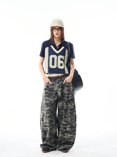 Overol Ancho Camuflaje Retro para Mujer - Pantalón Suelto y Casual - Image 27