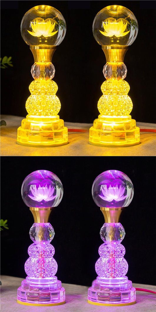 Lámpara LED Buda Loto Cristal Multicolor con Luz Ambiente - Image 7