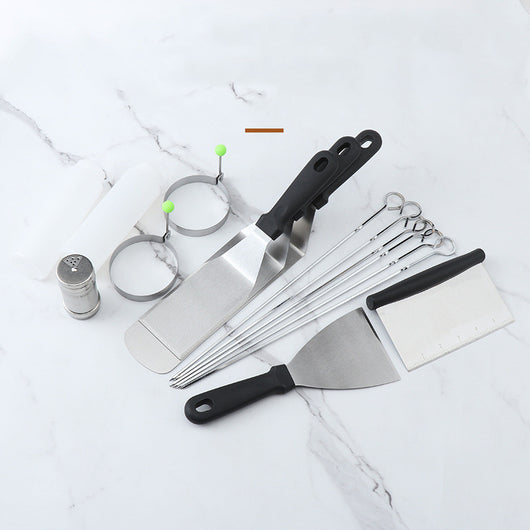 Set Completo de Herramientas BBQ en Acero Inoxidable - Pala para Asar Portátil - Image 13