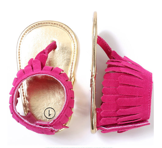 Sandalias Infantiles Multicolor con Borlas y Suela Suave para Niñas Pequeñas - Image 25