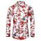 Camisa Estampada de Manga Larga para Hombre Talla Grande