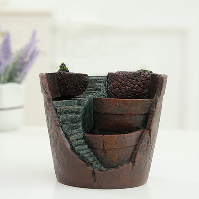 Maceta Decorativa con Suculentas - Miniatura de Jardín y Bonsái - Image 12