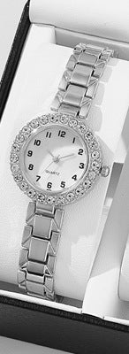 Reloj de Cuarzo con Cristales de Diamante - Diseño Versátil para Mujer - Image 4