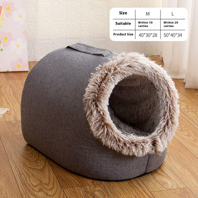 Nido Térmico para Gatos con Forro Polar - Saco de Dormir Cerrado Otoño e Invierno - Image 6