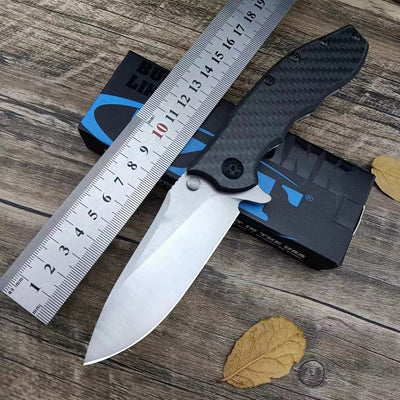 Cuchillo Plegable de Fibra de Carbono - Hoja Afilada y Resistente para Camping y Frutas