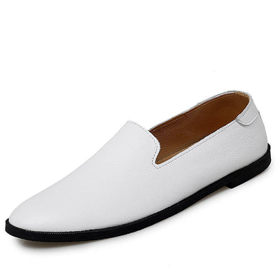Zapatos Casuales de Cuero Blanco con Suela Suave - Estilo Británico Moderno - Image 12