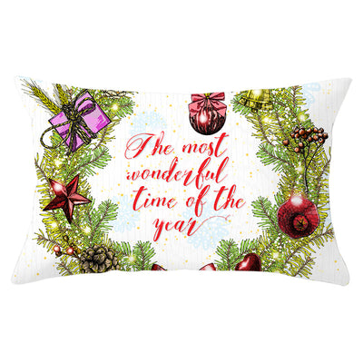 Funda de Almohada Navideña Serie Verde con Estampado Piel de Melocotón - Image 19