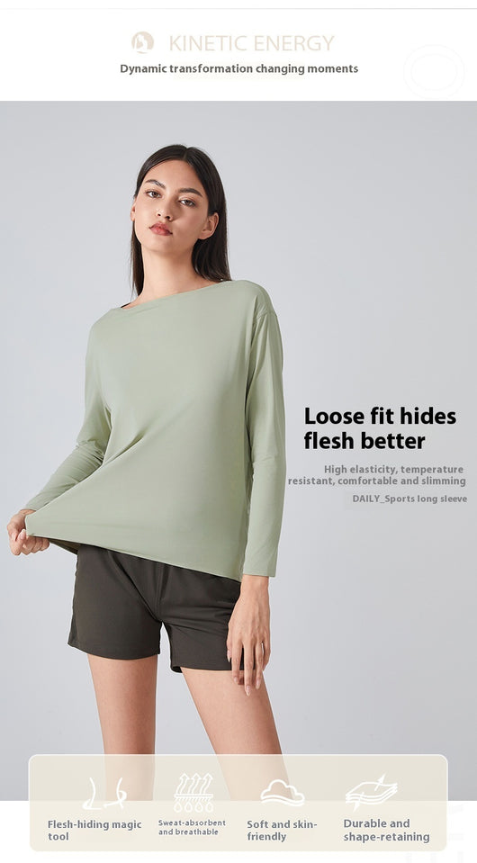 Blusa Deportiva Suelta de Manga Larga Efecto Segunda Piel - Image 18