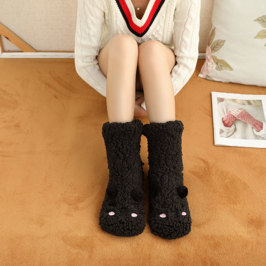 Calcetines Térmicos Navideños para Mujer - Felpa Gruesa Calientita para Casa y Reposo