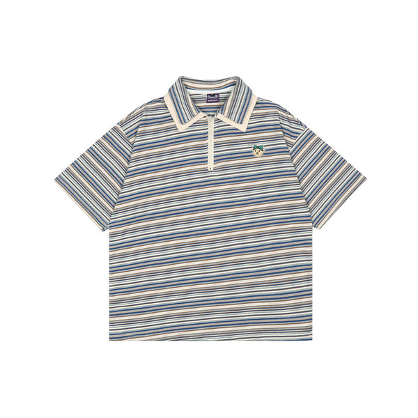 Polo Rayado con Solapa y Manga Corta - Image 2