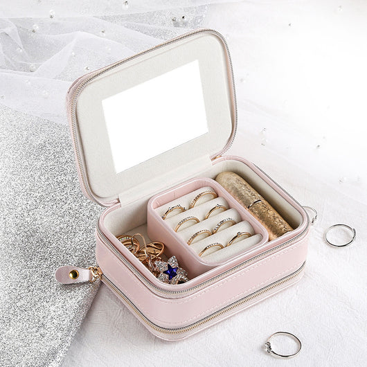 Caja de Almacenamiento para Joyas en Cuero con Cierre - Image 7