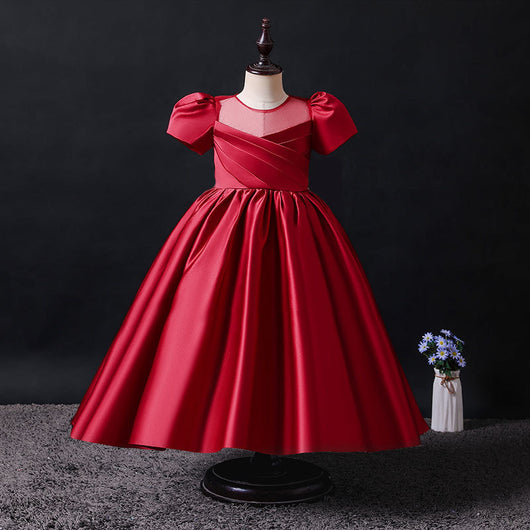 Vestido de Princesa de Satén Coreano para Bebé de 1 Año - Image 3